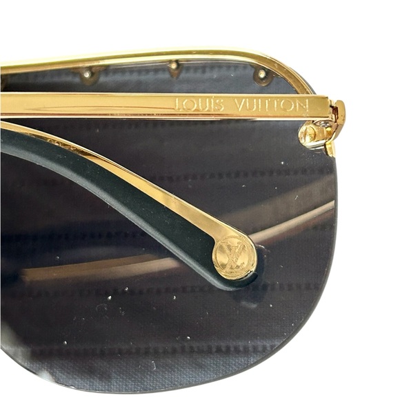 Louis Vuitton Purple Rain Sunglasses Aviator Gradient Gold Pink mirror - Picture 9 of 12